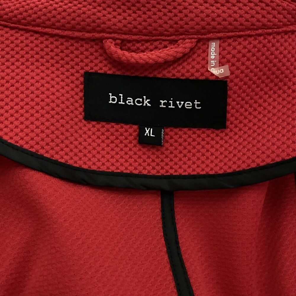 Black Rivet Wilsons Leather Women's Moto Jacket Firecracker Red Zip Up Sz XL NEW - Picture 2 of 9